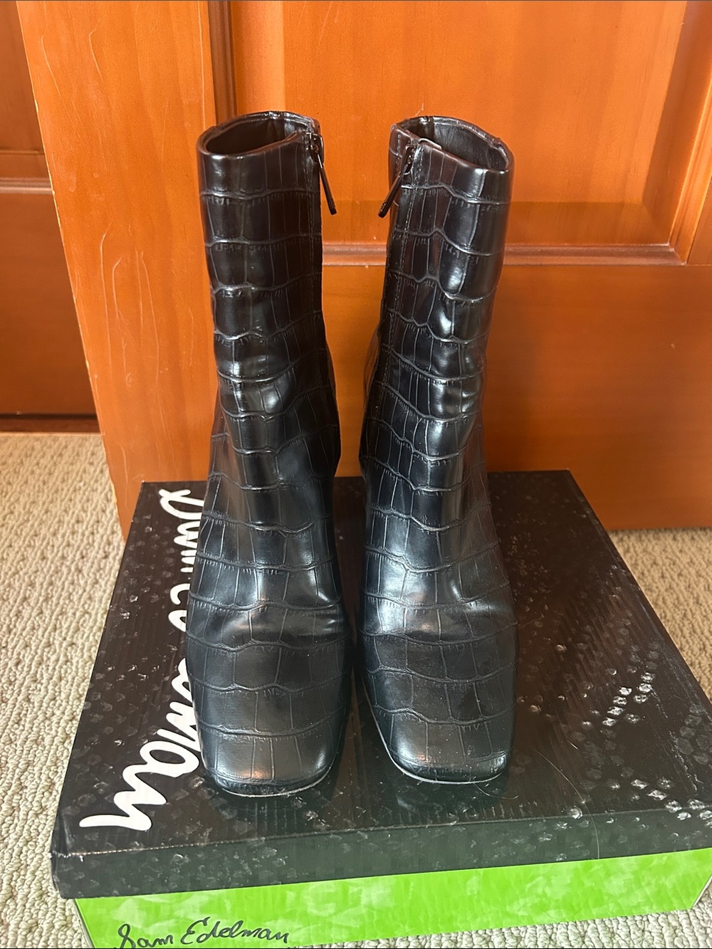 Square Toe Booties - Picture 2 of 7